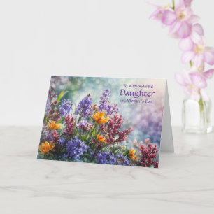 Daughter Happy Mothers Day with Pretty Flowers Card