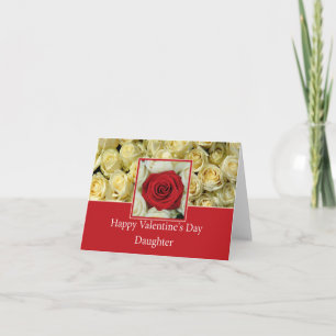 Daughter Happy Valentine's Day Roses Holiday Card