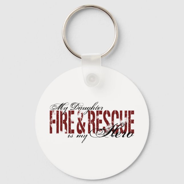 Daughter Hero - Fire & Rescue Key Ring (Front)