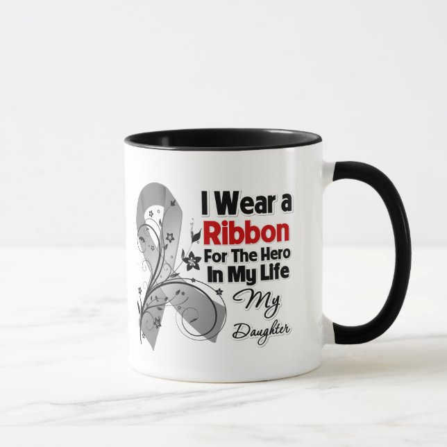 Daughter Hero in My Life Brain Cancer Mug (Right)