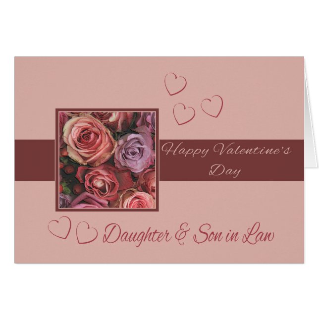 Daughter & Husband Happy Valentine's Day Roses (Front Horizontal)