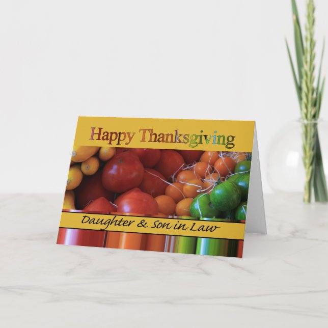 Daughter & Husband  Thanksgiving Card (Front)
