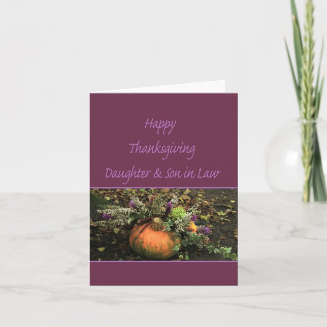 Daughter & Husband  Thanksgiving Card (Front)