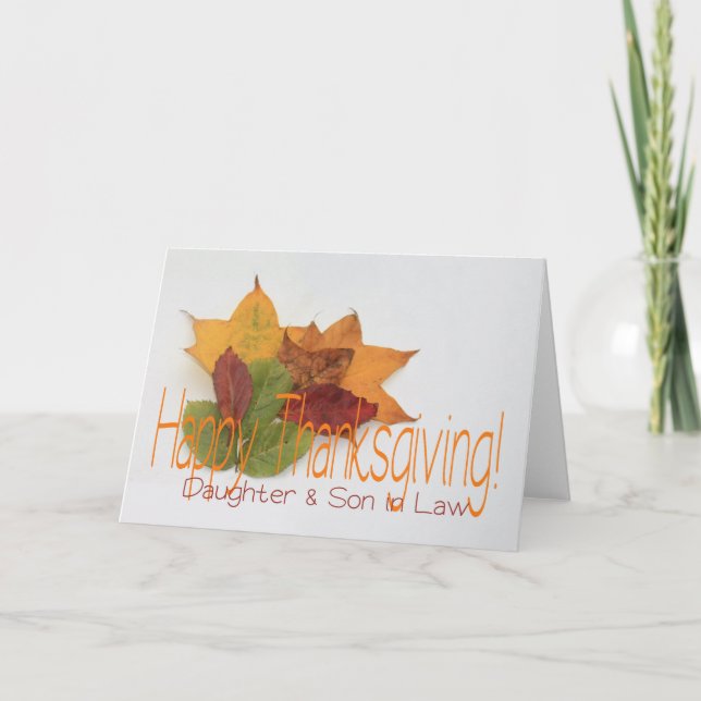 Daughter & Husband  Thanksgiving Card (Front)