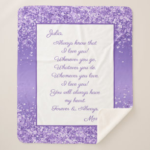 Daughter I Love You Sherpa Blanket