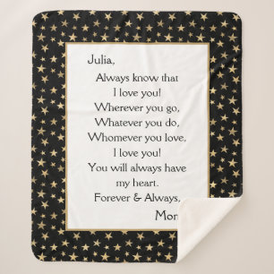 Daughter I Love You Sherpa Blanket