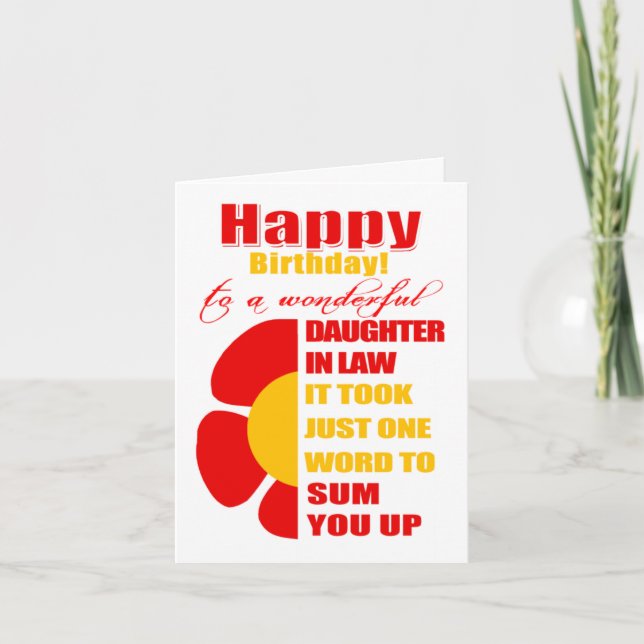 daughter in law birthday card (Front)