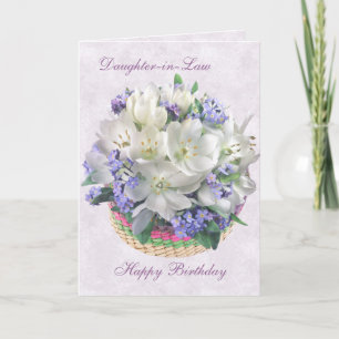Daughter-in-Law Birthday Card with white Crocuses.