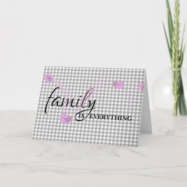 Daughter-in-law Birthday Grey Gingham Card (Front)