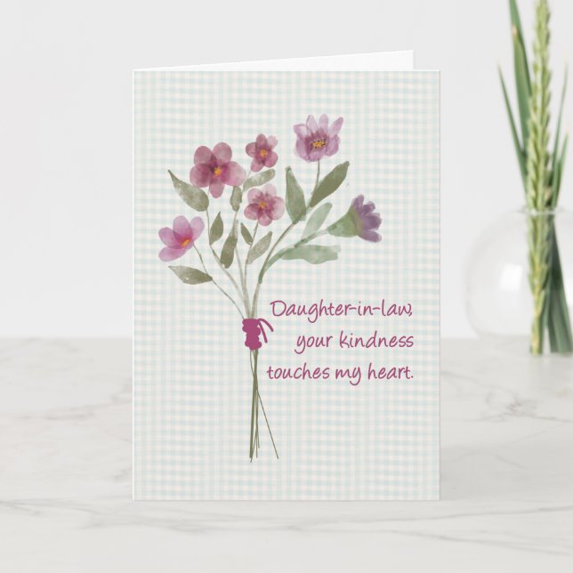 Daughter in Law Bouquet of Flowers Thank You Card (Front)