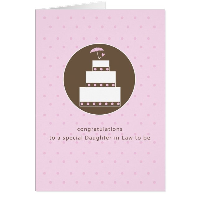 Daughter-in-Law, Bridal Shower Cake Congratulation (Front)