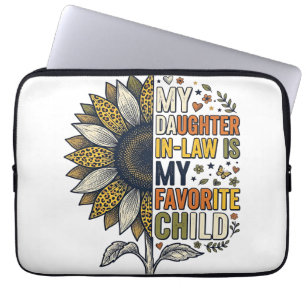 Daughter In Law Favorite Child Sunflower Vintage S Laptop Sleeve
