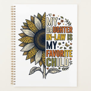 Daughter In Law Favorite Child Sunflower Vintage S Planner