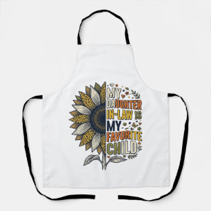 Daughter In Law Favourite Child Sunflower Vintage  Apron