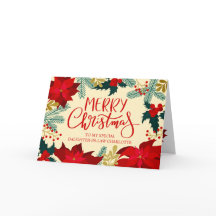 Daughter-In-Law Floral and Holly Merry Christmas