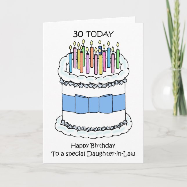 Daughter-in-Law Happy 30th Birthday Card (Front)