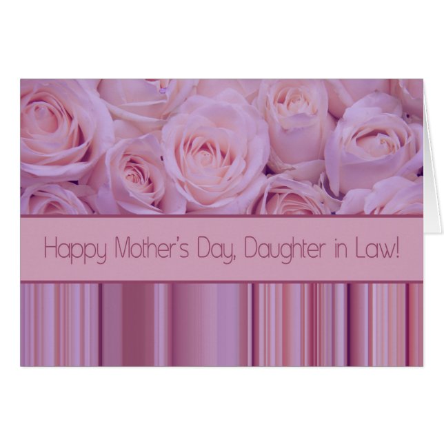 Daughter in Law   Happy Mother's Day rose card (Front Horizontal)