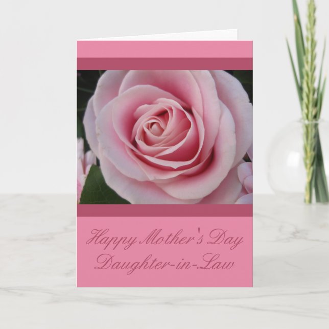 Daughter in Law   Happy Mother's Day rose card (Front)