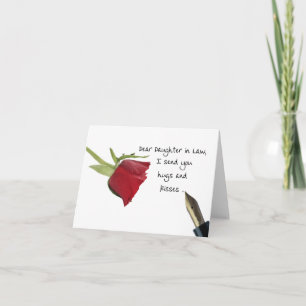 Daughter in Law  Happy Valentine's Day Roses Holiday Card