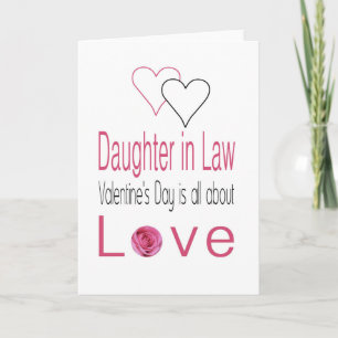 Daughter in Law  Happy Valentine's Day Roses Holiday Card