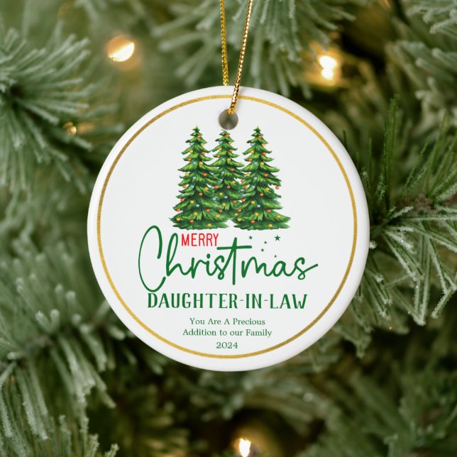   Daughter In law  Heartfelt Christmas Ceramic Tree Decoration (Tree)
