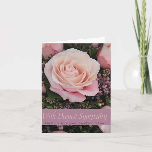 Daughter in Law  loss Sympathy rose card (Front)
