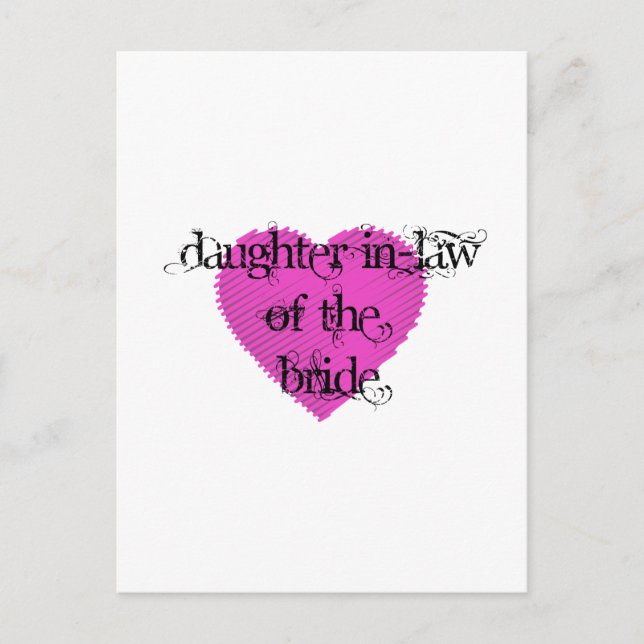Daughter In-Law of the Bride Postcard (Front)