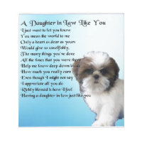Daughter in Law Poem - Shih-Tzu Design