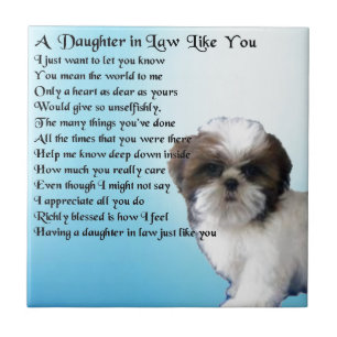 Daughter in Law Poem - Shih-Tzu Design Tile