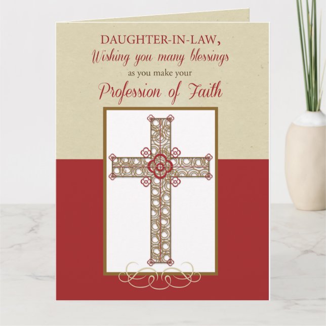 Daughter-in-Law, RCIA Blessings on Profession of F Card (Front)
