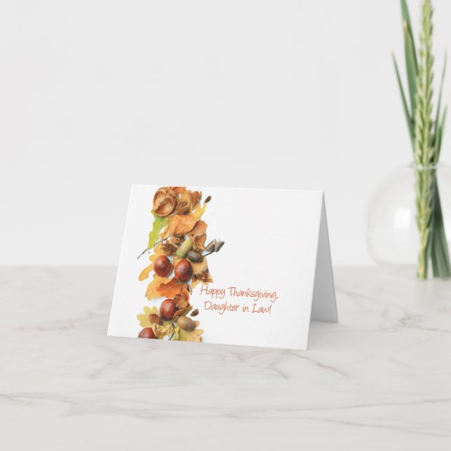 Daughter in Law  Thanksgiving Card (Front)