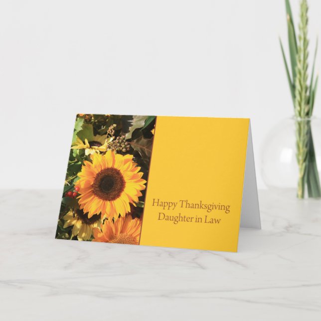 Daughter in Law  Thanksgiving Card (Front)