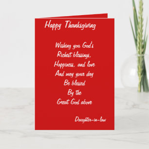 Daughter-in-law thanksgiving cards