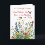 Daughter-in-Law to Be Birthday Love In Bloom  Card<br><div class="desc">This thoughtful birthday card is a wonderful way to celebrate your future Daughter-in-Law. Featuring a delicate wildflower and butterfly design, it symbolises the warmth and happiness she brings. Inside, a heartfelt message extends warm wishes for a beautiful birthday and a joyful year ahead. A perfect way to make her feel...</div>
