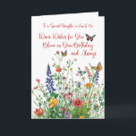 Daughter-in-Law to Be Birthday Love In Bloom  Card<br><div class="desc">This thoughtful birthday card is a wonderful way to celebrate your future Daughter-in-Law. Featuring a delicate wildflower and butterfly design, it symbolises the warmth and happiness she brings. Inside, a heartfelt message extends warm wishes for a beautiful birthday and a joyful year ahead. A perfect way to make her feel...</div>
