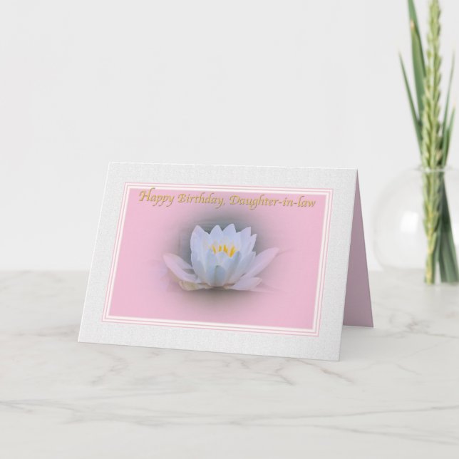 Daughter-in-law's Birthday Card with Water Lily (Front)