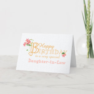 Daughter-in-Law's Birthday Clematis Flowers Card