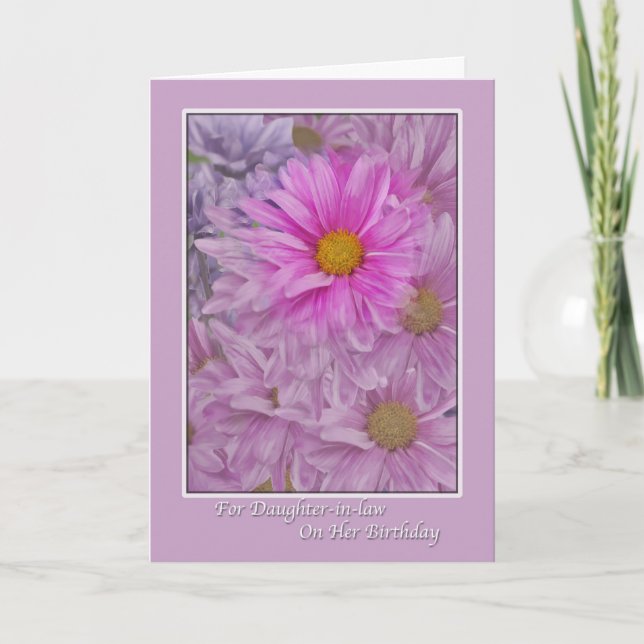 Daughter-in-law's Birthday with Gerbera  Daisies Card (Front)