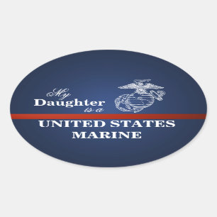 Daughter is a Marine Oval Sticker