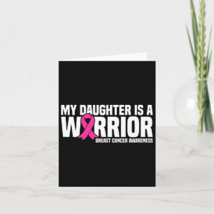 Daughter Is A Warrior Pink Ribbon Breast Cancer Aw Card