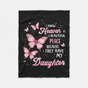 Daughter Is My Guardian Angel In Heaven Memorial D Fleece Blanket