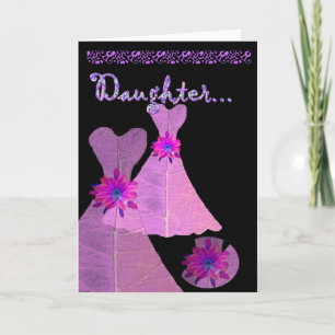 DAUGHTER - Junior Bridesmaid Invitation PINK Gown