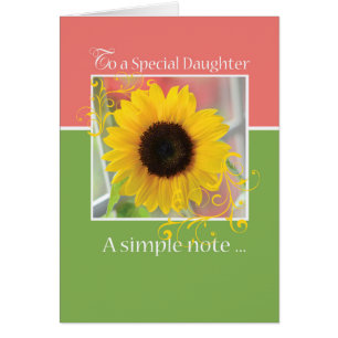 Daughter, Just a Note Sunflower