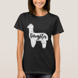 Daughter Llama Cute Alpaca Animal Lover Llama Love T-Shirt