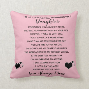 daughter love mom cushion