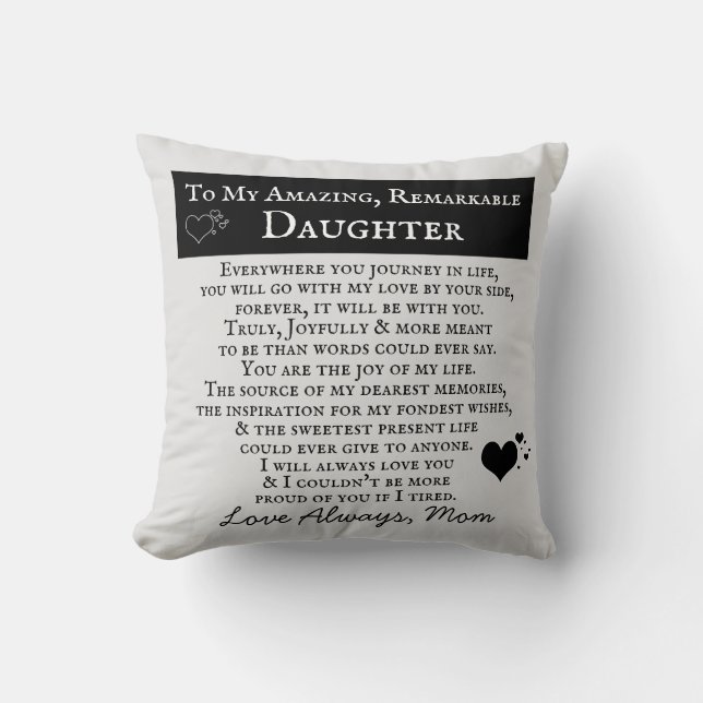 daughter love mum cushion (Front)