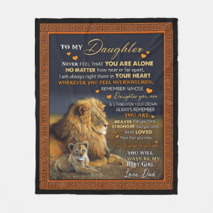 Daughter Lovers To My Daughter Love Dad Fleece Blanket