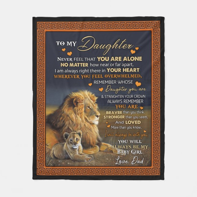 Daughter Lovers | To My Daughter Love Dad Fleece Blanket (Front)