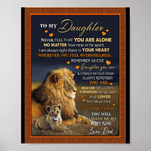 Daughter Lovers To My Daughter Love Dad Poster