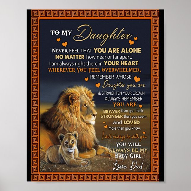 Daughter Lovers | To My Daughter Love Dad Poster (Front)